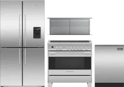 4 Piece Package Includes Refrigerator, Range, Hood And Dishwasher